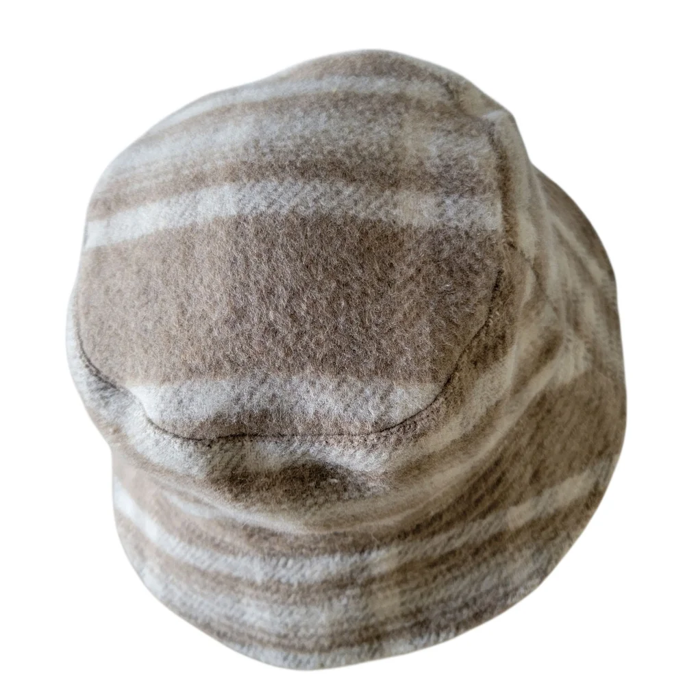 NEW Jenni Reversible Bucket Hat Corduroy Plaid Fall Winter Gorpcore Granola OS
